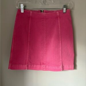 Free People Vibrant Pink Mini Skirt